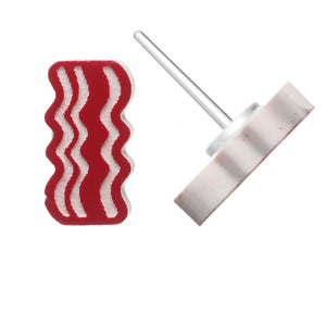 Bacon Studs Hypoallergenic Earrings for Sensitive Ears Made with Plastic Posts