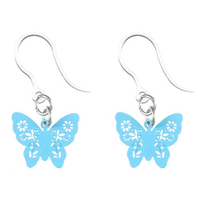 Petite Butterfly Dangles Hypoallergenic Earrings for Sensitive Ears Made with Plastic Posts