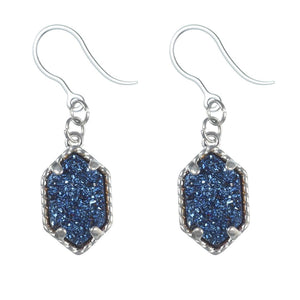 Petite Faux Druzy Drop Dangles Hypoallergenic Earrings for Sensitive Ears Made with Plastic Posts