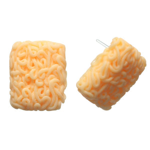Exaggerated Ramen Studs Hypoallergenic Earrings for Sensitive Ears Made with Plastic Posts