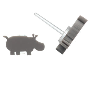 Hippo Studs Hypoallergenic Earrings for Sensitive Ears Made with Plastic Posts