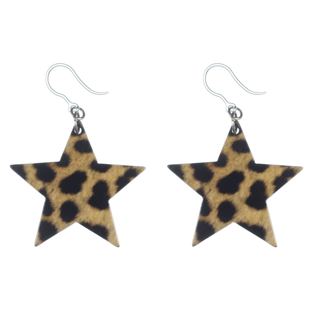 Cheetah Drop Dangles Hypoallergenic Earrings for Sensitive Ears Made with  Plastic Posts