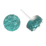 Faux Crystal Druzy Earrings (Studs) - turquoise