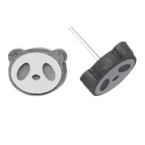 Panda Studs Hypoallergenic Earrings for Sensitive Ears Made with Plastic Posts
