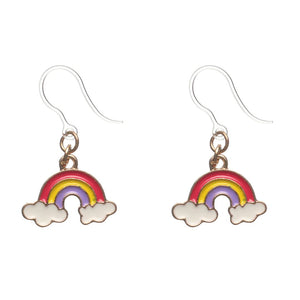 Rainbow Cloud Dangles Hypoallergenic Earrings for Sensitive Ears Made with Plastic Posts