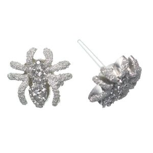 Sparkly Spider Studs Hypoallergenic Earrings for Sensitive Ears Made with Plastic Posts