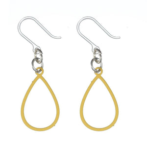 Tiny Hollow Teardrop Dangles Hypoallergenic Earrings for Sensitive Ears Made with Plastic Posts