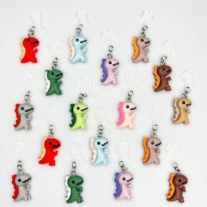 Colorful T-Rex Earrings (Dangles) - all colors