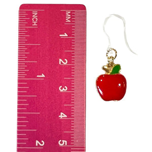Delicious Apple Dangles Hypoallergenic Earrings for Sensitive Ears Made with Plastic Posts