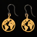 Metallic Map Earrings (Dangles) - gold