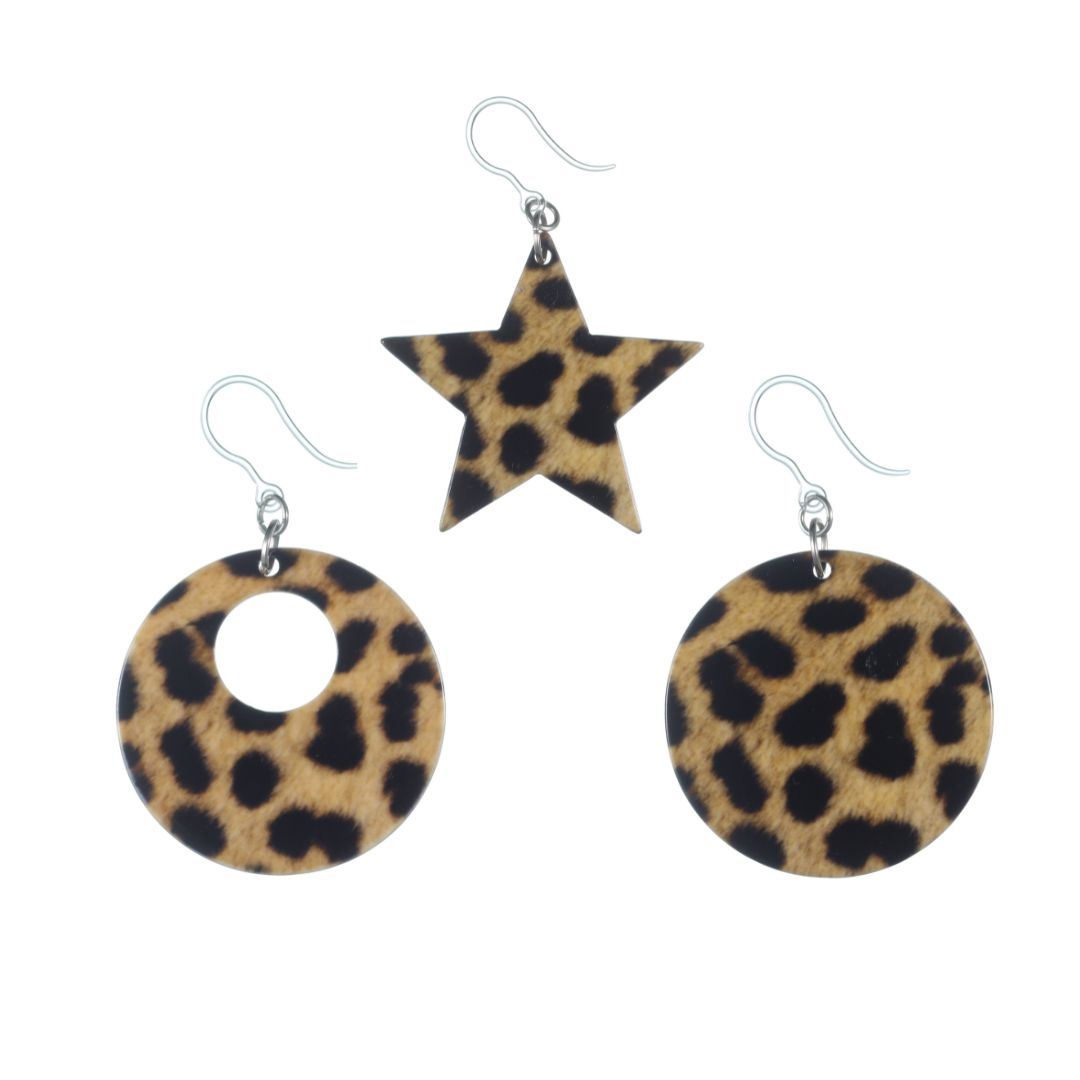 Paw Print Studs Hypoallergenic Earrings for Sensitive Ears Made with Plastic Posts Orange