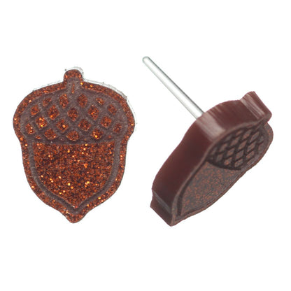 Acorn Studs Hypoallergenic Earrings for Sensitive Ears Made with Plastic Posts