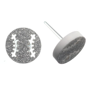 Glitter Baseball Studs Hypoallergenic Earrings for Sensitive Ears Made with Plastic Posts