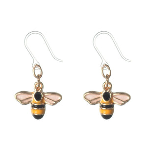 Flying Bee Dangles Hypoallergenic Earrings for Sensitive Ears Made with Plastic Posts
