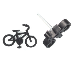 Bicycle Studs Hypoallergenic Earrings for Sensitive Ears Made with Plastic Posts