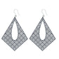 Large Textured Pyramid Dangles Hypoallergenic Earrings for Sensitive Ears Made with Plastic Posts