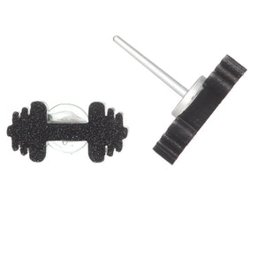 Dumbbell Studs Hypoallergenic Earrings for Sensitive Ears Made with Plastic Posts