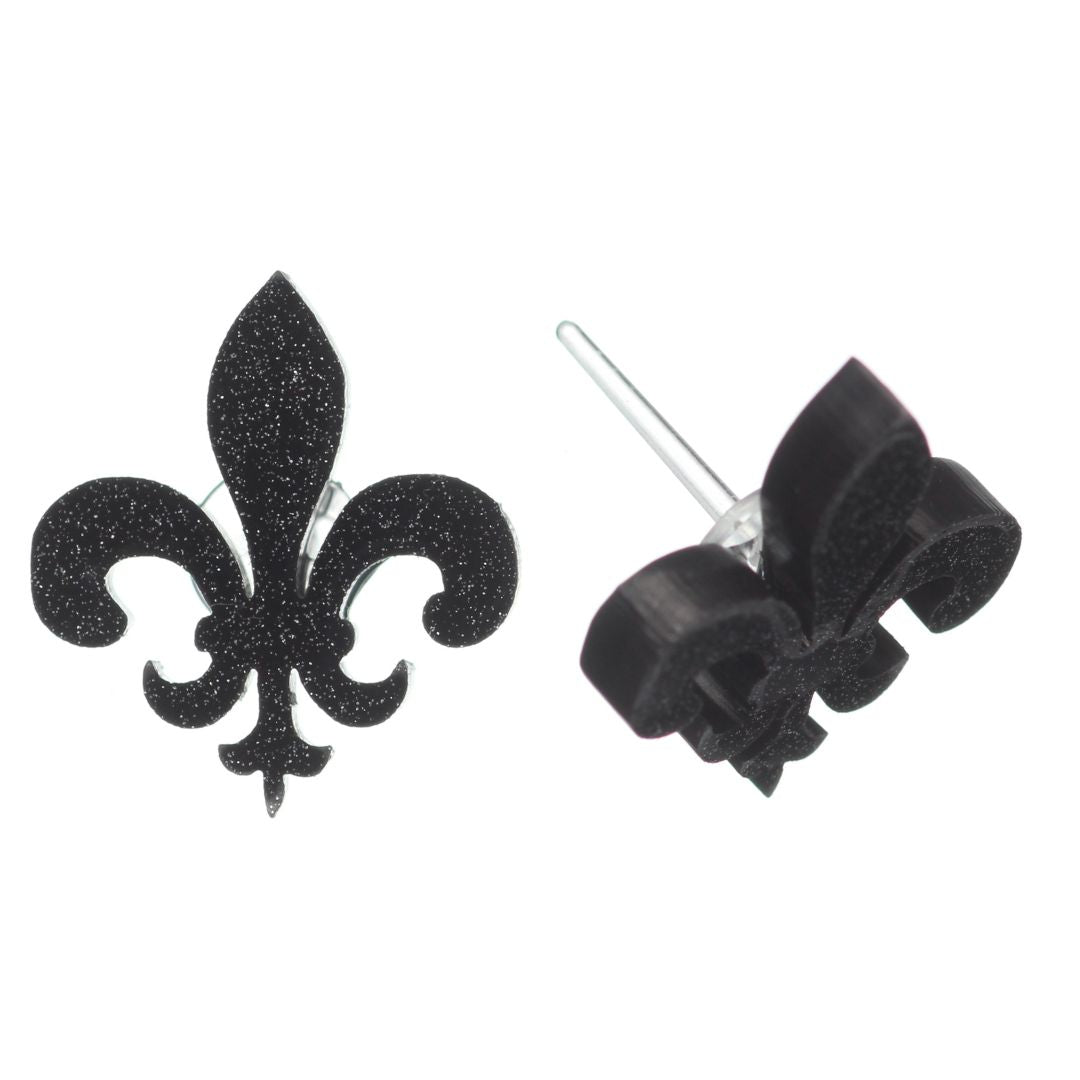 Fleur-de-lis Studs Hypoallergenic Earrings for Sensitive Ears Made with Plastic Posts