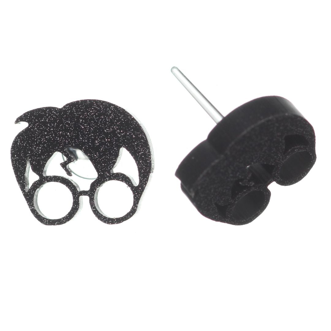 Wizard Hair Studs Hypoallergenic Earrings for Sensitive Ears Made with Plastic Posts