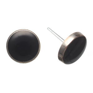 Gold Rimmed Paint Drop Studs Hypoallergenic Earrings for Sensitive Ears Made with Plastic Posts