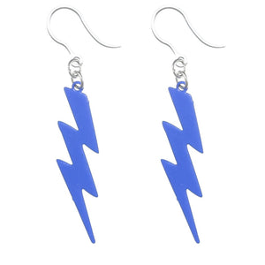 Lightning Bolt Dangles Hypoallergenic Earrings for Sensitive Ears Made with Plastic Posts