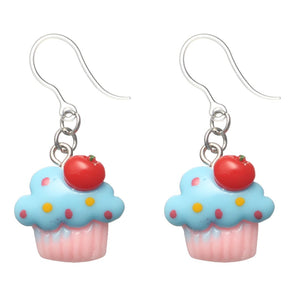 Fruit Cupcake Dangles Hypoallergenic Earrings for Sensitive Ears Made with Plastic Posts