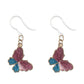 Glittery Butterfly Dangles Hypoallergenic Earrings for Sensitive Ears with Plastic Posts