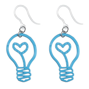 Light Bulb Dangles Hypoallergenic Earrings for Sensitive Ears Made with Plastic Posts