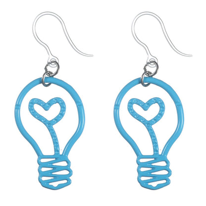 Light Bulb Dangles Hypoallergenic Earrings for Sensitive Ears Made with Plastic Posts