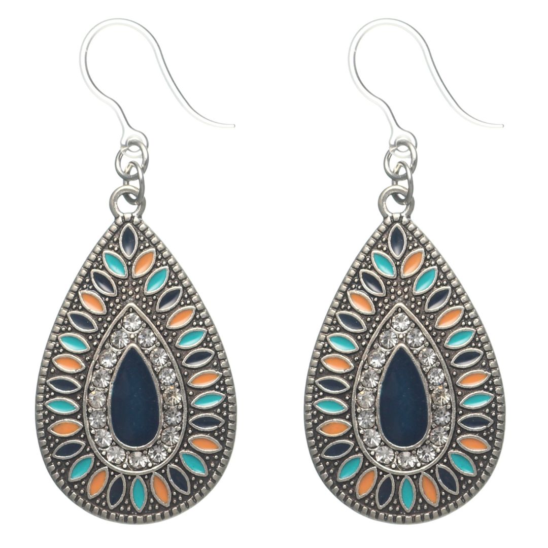 Aztec Stone Dangles Hypoallergenic Earrings for Sensitive Ears Made with Plastic Posts