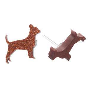 Chihuahua Studs Hypoallergenic Earrings for Sensitive Ears Made with Plastic Posts