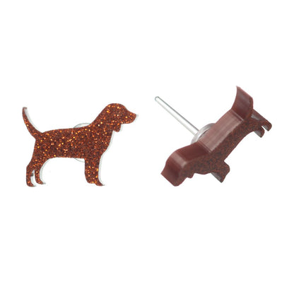 Glitter Beagle Dog Studs