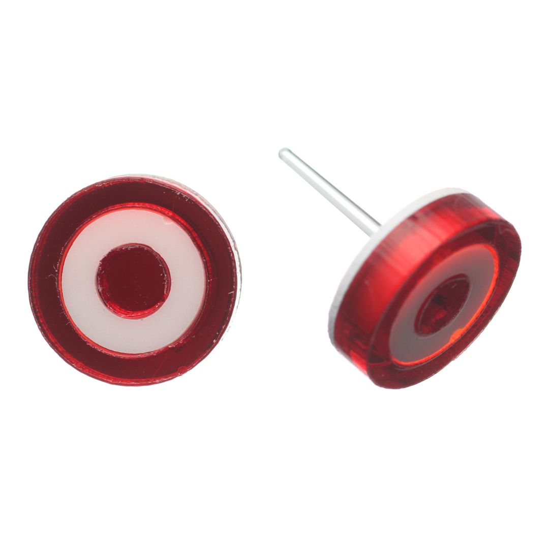 Bullseye Studs Hypoallergenic Earrings for Sensitive Ears Made with Plastic Posts