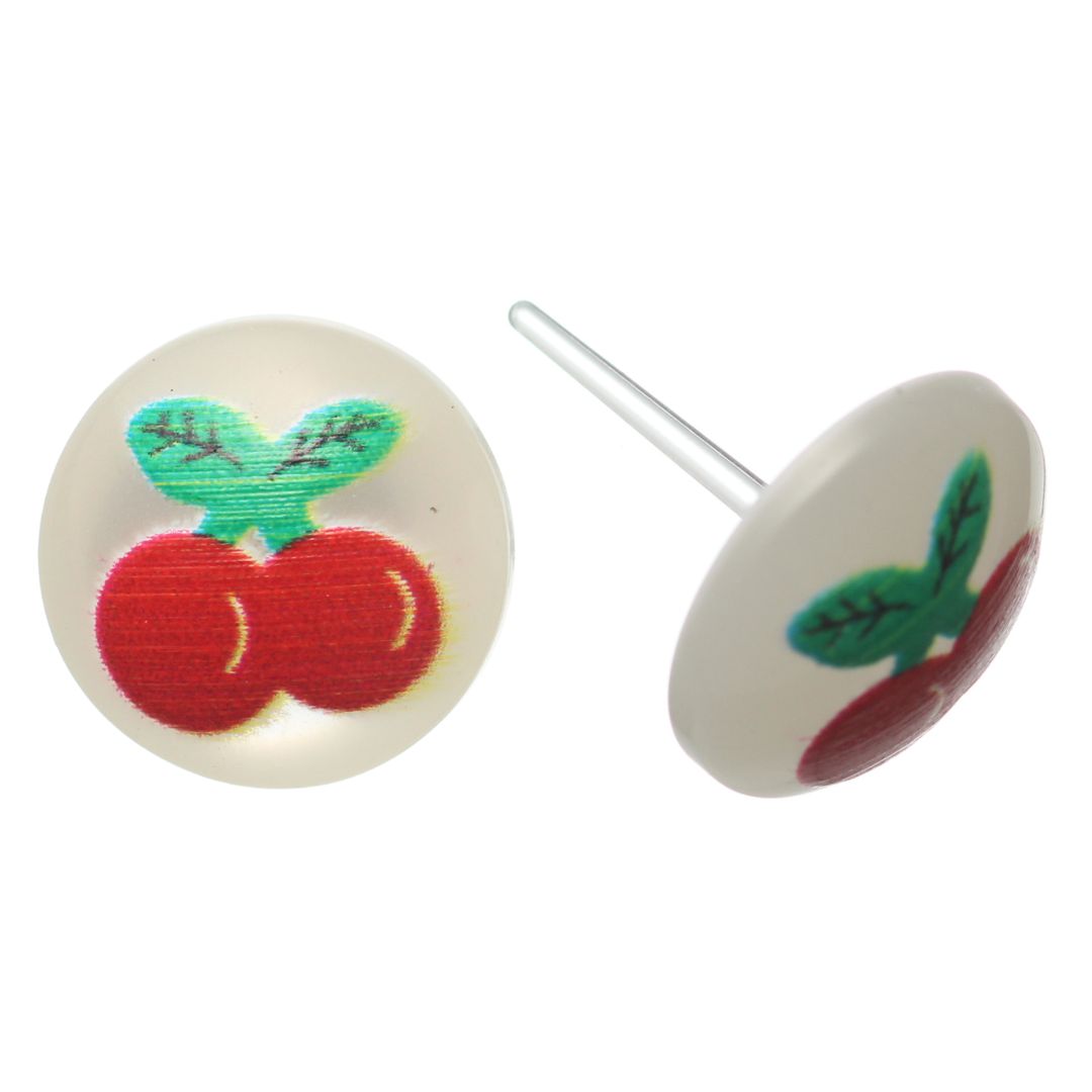 Cutesy Food Studs Hypoallergenic Earrings for Sensitive Ears Made with Plastic Posts