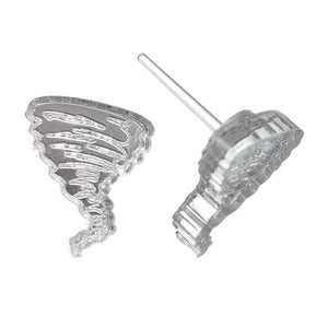 Tornado Studs Hypoallergenic Earrings for Sensitive Ears Made with Plastic Posts