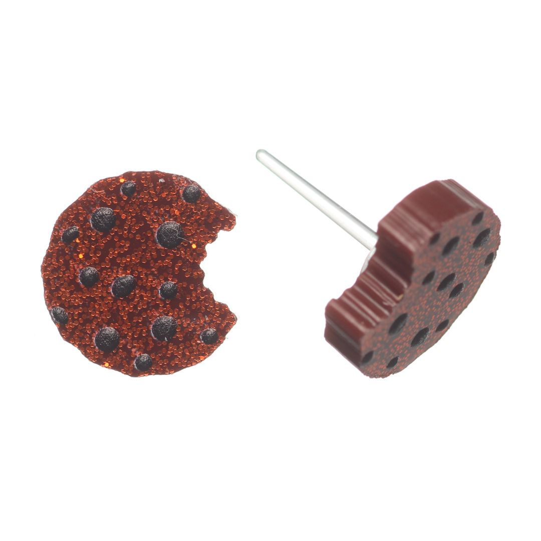 Cookie Bite Studs Hypoallergenic Earrings for Sensitive Ears Made with Plastic Posts