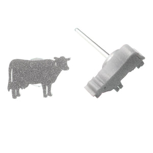 Dairy Cow Studs Hypoallergenic Earrings for Sensitive Ears Made with Plastic Posts
