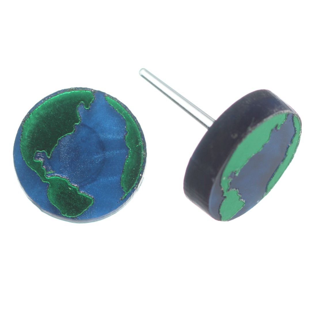 Earth Studs Hypoallergenic Earrings for Sensitive Ears Made with Plastic Posts