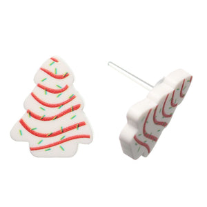 Exaggerated Christmas Tree Cake Studs Hypoallergenic Earrings for Sensitive Ears Made with Plastic Posts