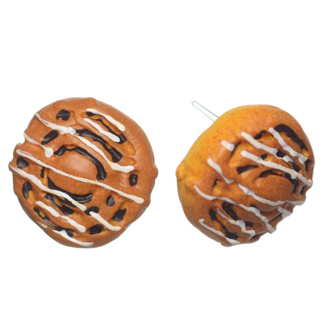 Exaggerated Cinnamon Roll Studs Hypoallergenic Earrings for Sensitive Ears Made with Plastic Posts