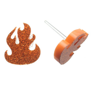 Fire Studs Hypoallergenic Earrings for Sensitive Ears Made with Plastic Posts