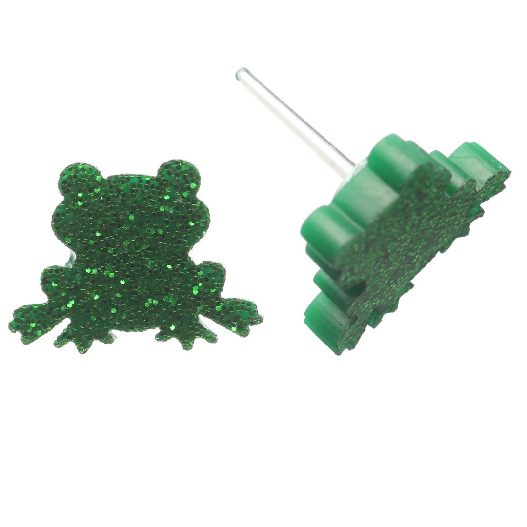 Frog Studs Hypoallergenic Earrings for Sensitive Ears Made with Plastic Posts