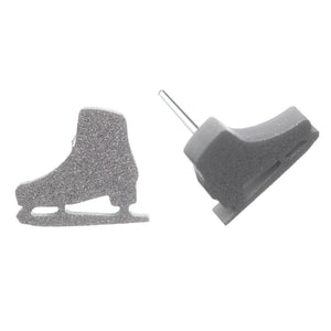 Ice Skates Studs Hypoallergenic Earrings for Sensitive Ears Made with Plastic Posts