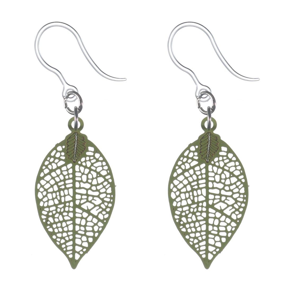 Sterling Silver Filigree Leaf Cut Out Nickel-Free Dangling Earrings - Made  in Italy - Walmart.com