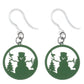 Snowman Ornament Dangles Hypoallergenic Earrings for Sensitive Ears Made with Plastic Posts