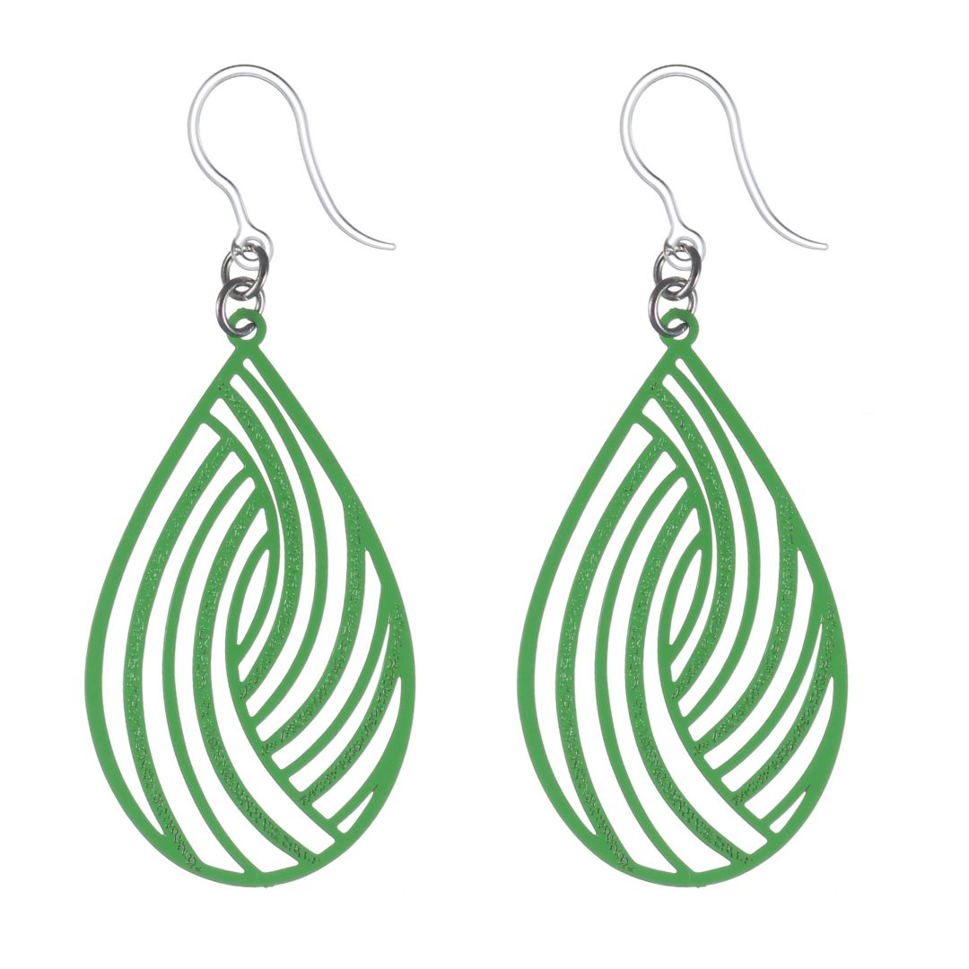 Large Teardrop Swirl Dangles