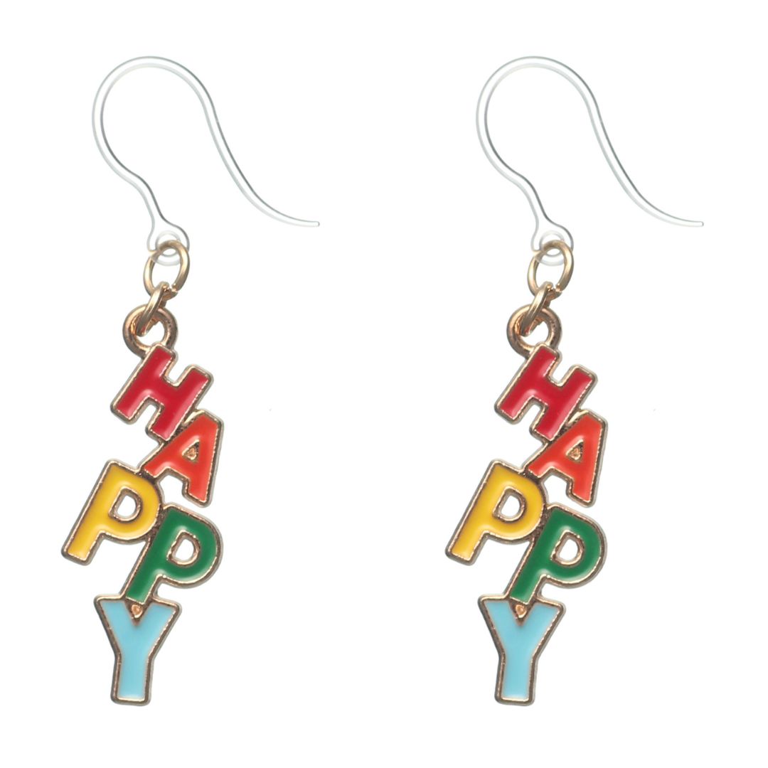 Happy Dangles Hypoallergenic Earrings for Sensitive Ears Made with Plastic Posts