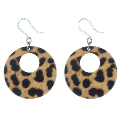 Cheetah Drop Dangles Hypoallergenic Earrings for Sensitive Ears Made with Plastic Posts