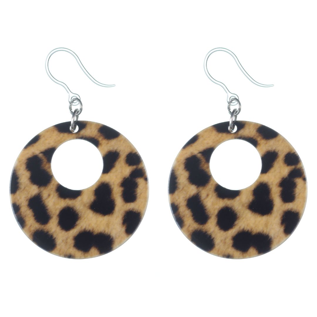 Cheetah Drop Dangles Hypoallergenic Earrings for Sensitive Ears Made with Plastic Posts