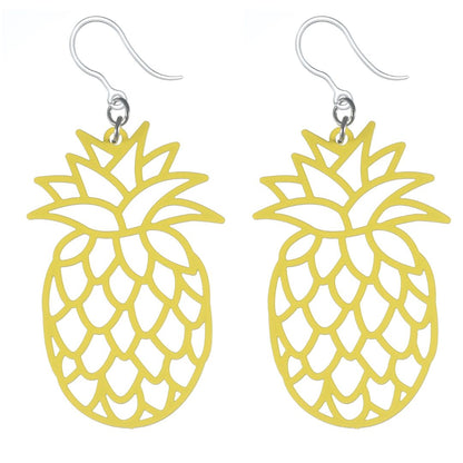 Pineapple Dangles Hypoallergenic Earrings for Sensitive Ears Made with Plastic Posts